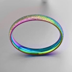 Sparkling Matte Brilliance Rainbow Ring